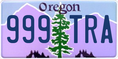 OR license plate 999TRA