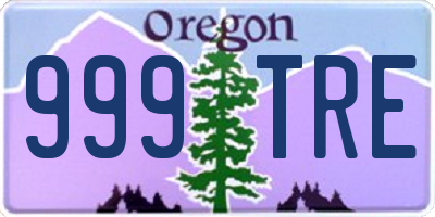 OR license plate 999TRE
