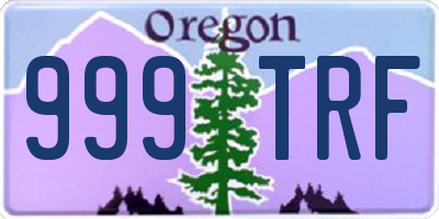 OR license plate 999TRF