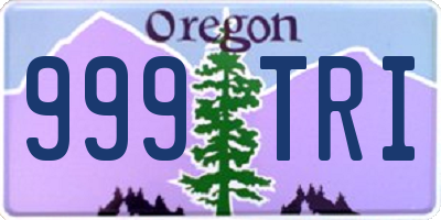 OR license plate 999TRI