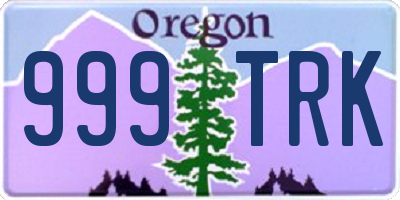 OR license plate 999TRK