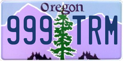 OR license plate 999TRM