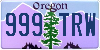 OR license plate 999TRW