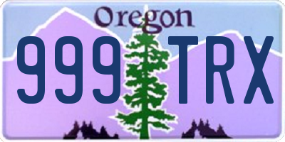 OR license plate 999TRX