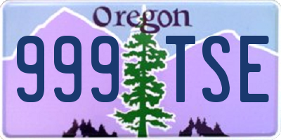 OR license plate 999TSE