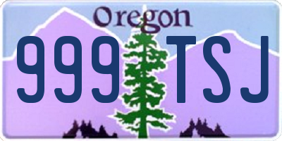 OR license plate 999TSJ