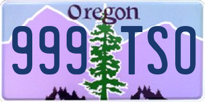 OR license plate 999TSO