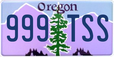 OR license plate 999TSS
