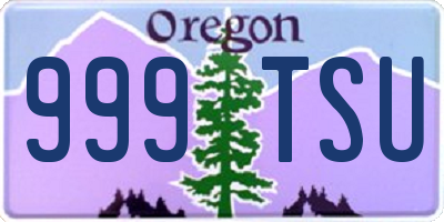 OR license plate 999TSU