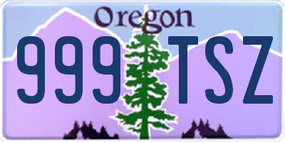 OR license plate 999TSZ