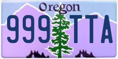 OR license plate 999TTA
