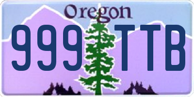 OR license plate 999TTB