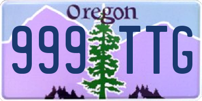 OR license plate 999TTG