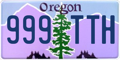 OR license plate 999TTH