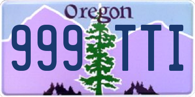 OR license plate 999TTI