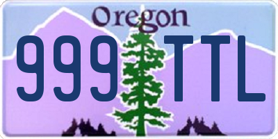 OR license plate 999TTL