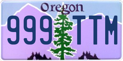 OR license plate 999TTM