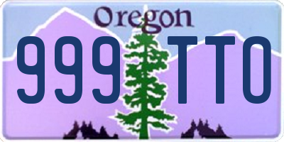 OR license plate 999TTO