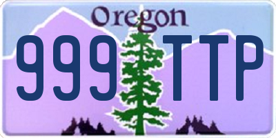OR license plate 999TTP