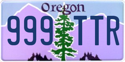 OR license plate 999TTR