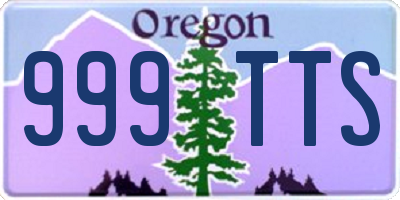OR license plate 999TTS