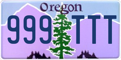 OR license plate 999TTT