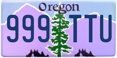 OR license plate 999TTU