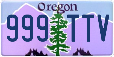 OR license plate 999TTV