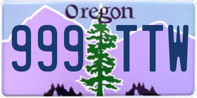 OR license plate 999TTW