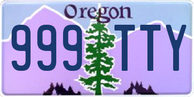 OR license plate 999TTY