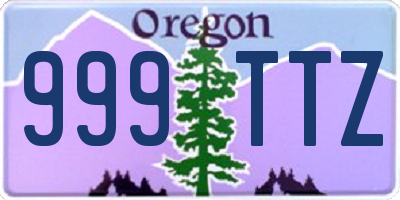 OR license plate 999TTZ