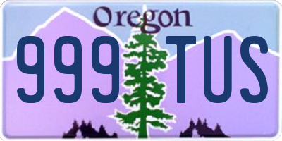 OR license plate 999TUS