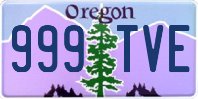 OR license plate 999TVE