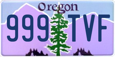 OR license plate 999TVF