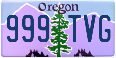 OR license plate 999TVG
