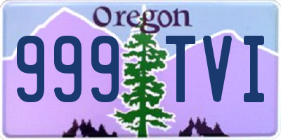OR license plate 999TVI