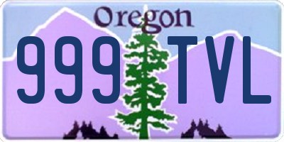 OR license plate 999TVL