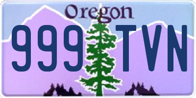 OR license plate 999TVN