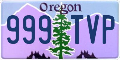 OR license plate 999TVP