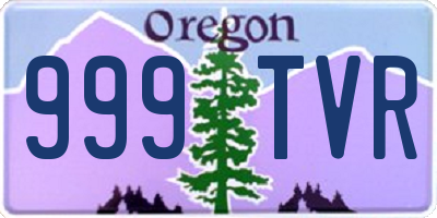 OR license plate 999TVR