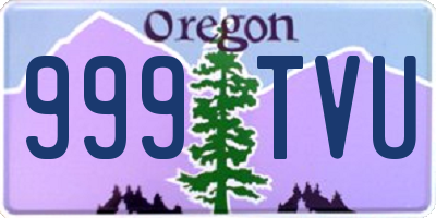 OR license plate 999TVU