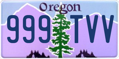 OR license plate 999TVV