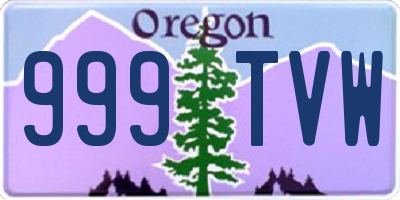 OR license plate 999TVW
