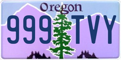 OR license plate 999TVY
