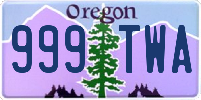 OR license plate 999TWA