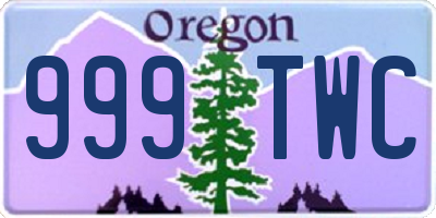 OR license plate 999TWC