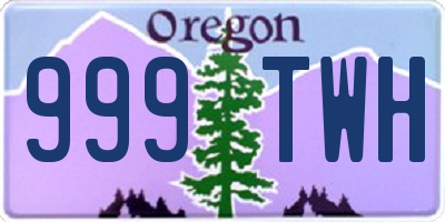 OR license plate 999TWH