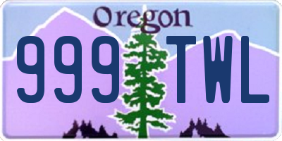 OR license plate 999TWL