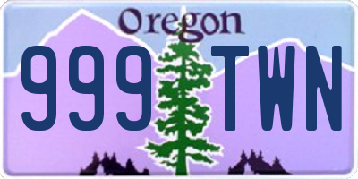 OR license plate 999TWN