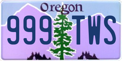 OR license plate 999TWS